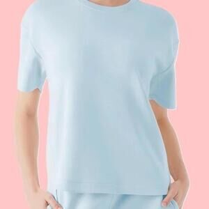 Member's Mark Sandwash Blue Short Sleeve Tee T Shirt Womens S NEW